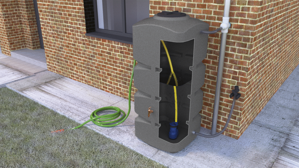 Zestaw Roma BK Wykorzystanie wody deszczowej w ogrodzie - zestaw Roma BK